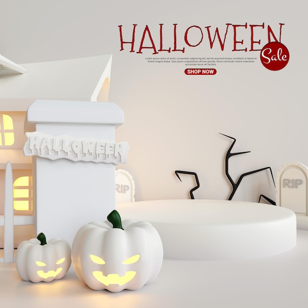 Psd halloween background template