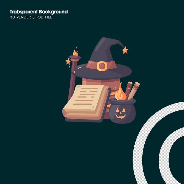 PSD psd halloween illustration