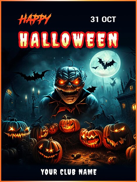 Psd Halloweenowy Plakat Z Tłem