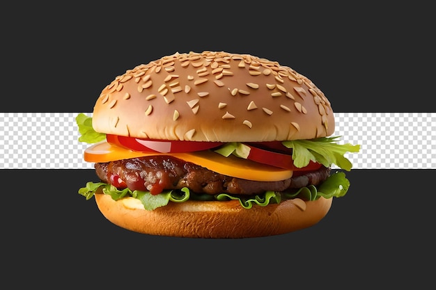 PSD psd гамбургер на изолированном прозрачном фоне