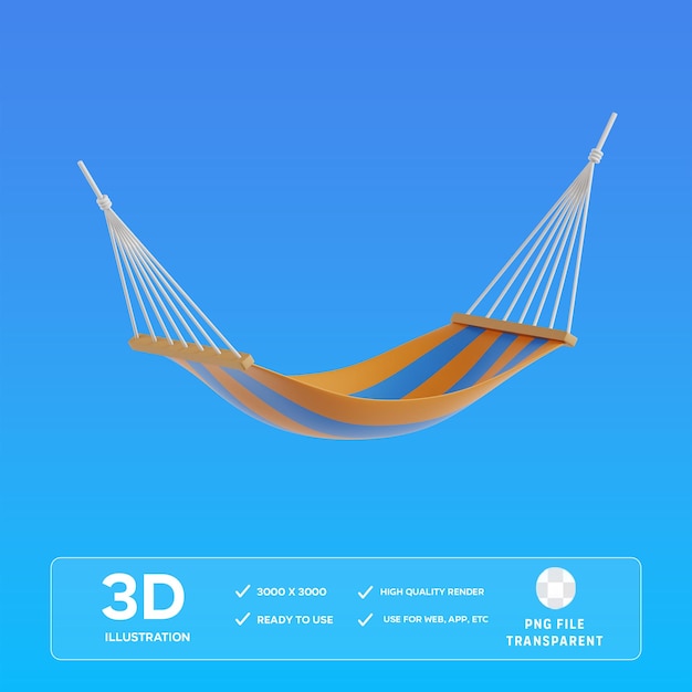 psd hammock 3d illustration