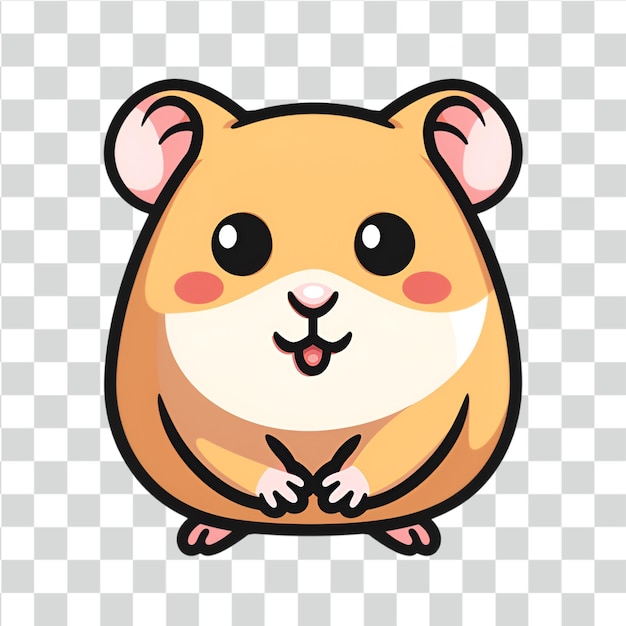 Psd hamster clipart op doorzichtige achtergrond