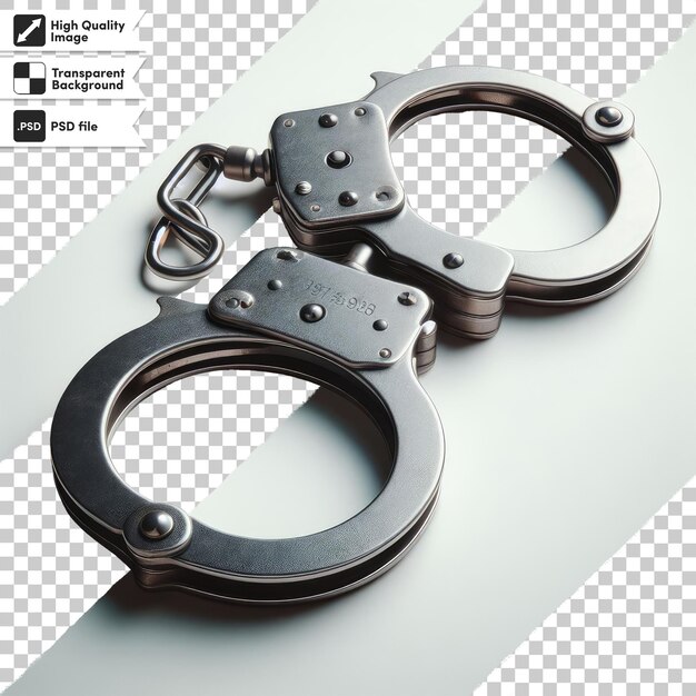 PSD psd handcuffs on transparent background with editable mask layer