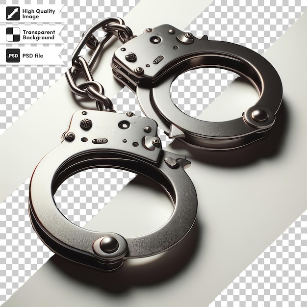 PSD psd handcuffs on transparent background with editable mask layer