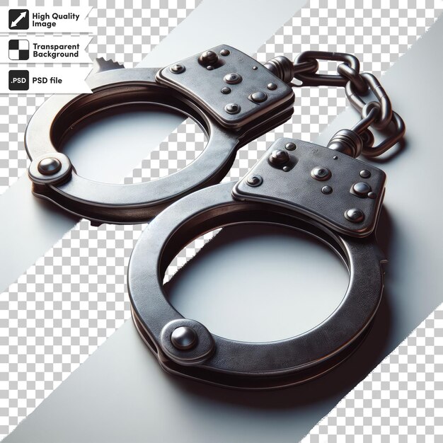 PSD psd handcuffs on transparent background with editable mask layer