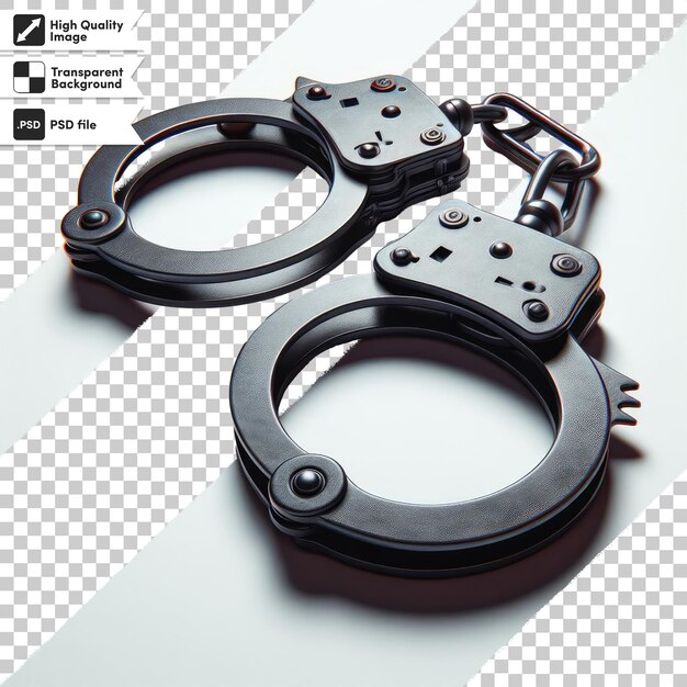 PSD psd handcuffs on transparent background with editable mask layer