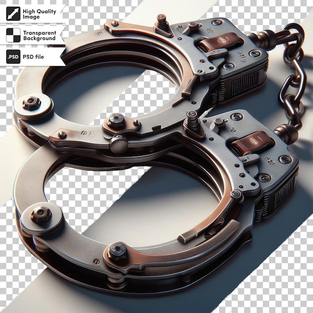 PSD psd handcuffs on transparent background with editable mask layer