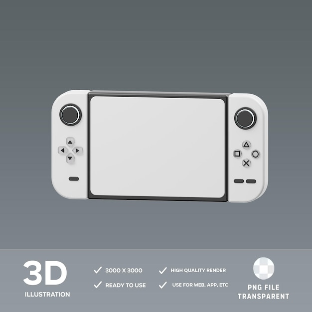 PSD ハンドルコンソール 3D イラスト