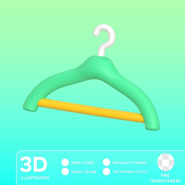 PSD psd hanger 3d 일러스트레이션