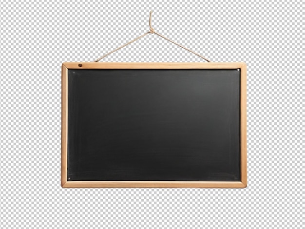 PSD psd of a hanging chalkboard on transparent background