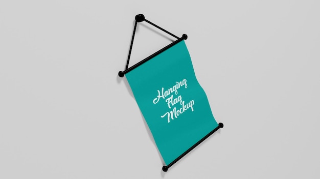 PSD psd hanging flag mockup