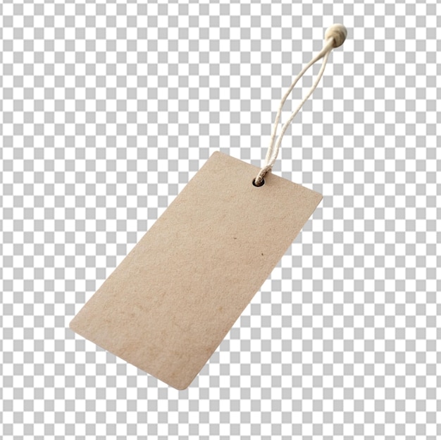Psd of a hangtag label on transparent background