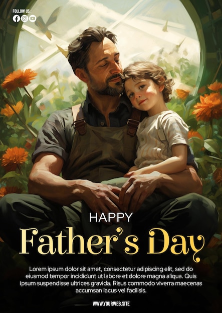 PSD Happy Father's Day Template