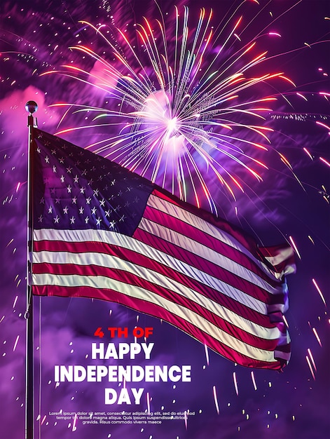 PSD psd happy independence day of usa post design template