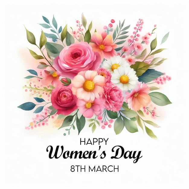 PSD psd felice giornata internazionale della donna 8 marzo post sui social media con il design del poster della giornata della donna