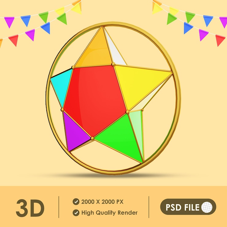 PSD psd happy khmer new year 3d star