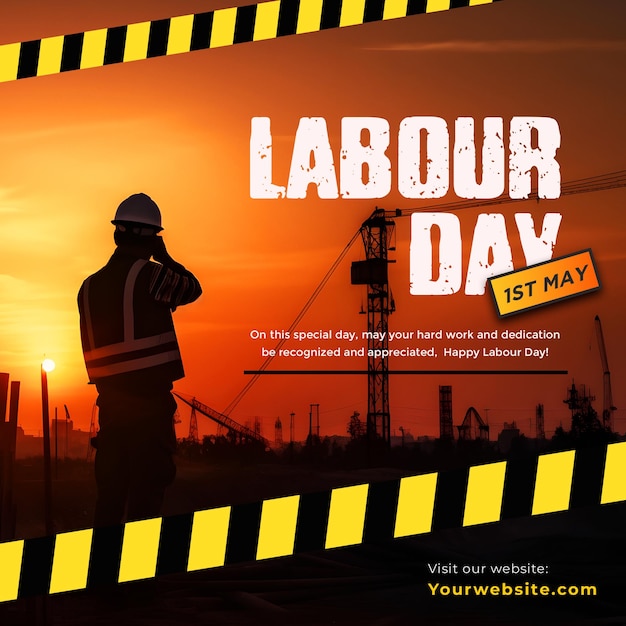 PSD happy labour day social media post