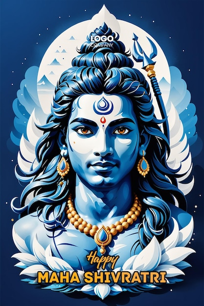 PSD psd happy maha shivratri with trisulam a hindu festival celebrated of lord shiva night