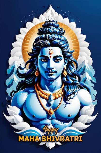 PSD psd happy maha shivratri with trisulam a hindu festival celebrated of lord shiva night