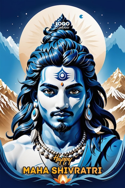 PSD psd happy maha shivratri with trisulam a hindu festival celebrated of lord shiva night