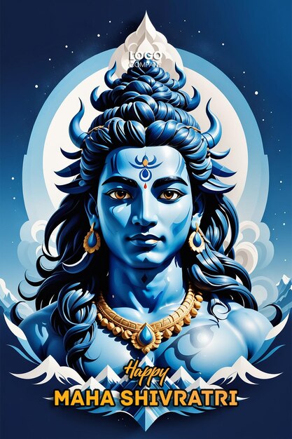 PSD psd happy maha shivratri with trisulam a hindu festival celebrated of lord shiva night