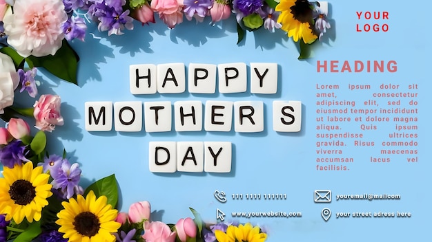 PSD happy Mother day banner