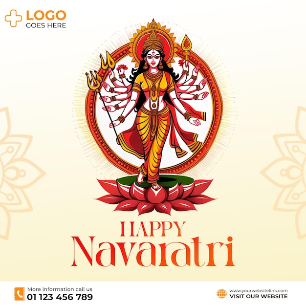 PSD psd happy navaratri durga mata navaratri template