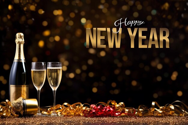 PSD psd happy new year banner template