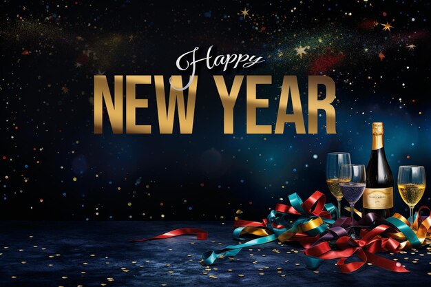 PSD psd happy new year banner template