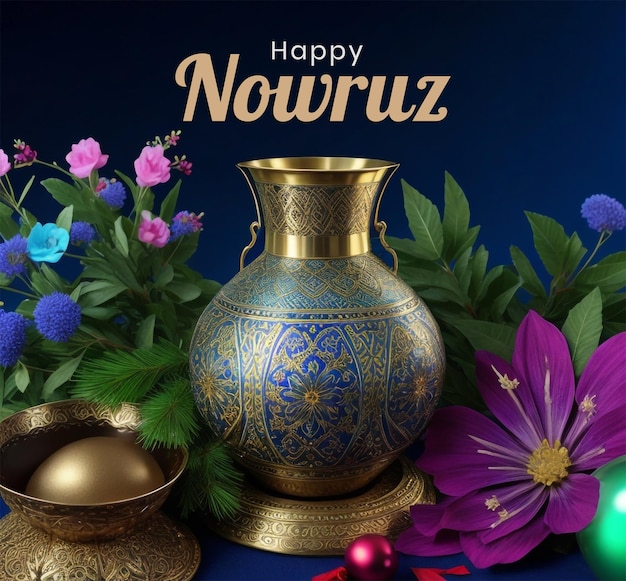 PSD psd happy nowruz day wishes banner