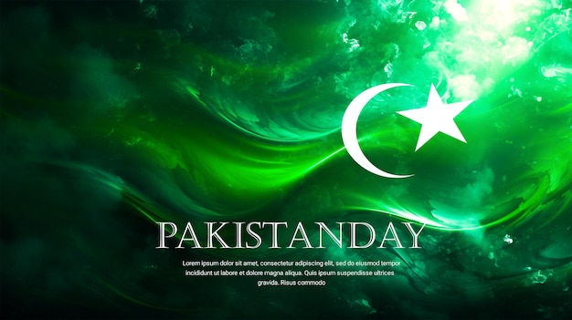 Psd happy pakistan day background