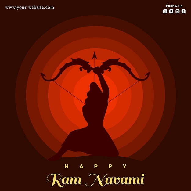 PSD psd happy ram navami social media post design