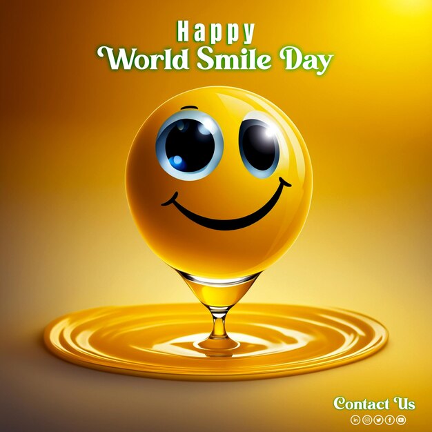 PSD Happy smile emoji picture template design generated by ai