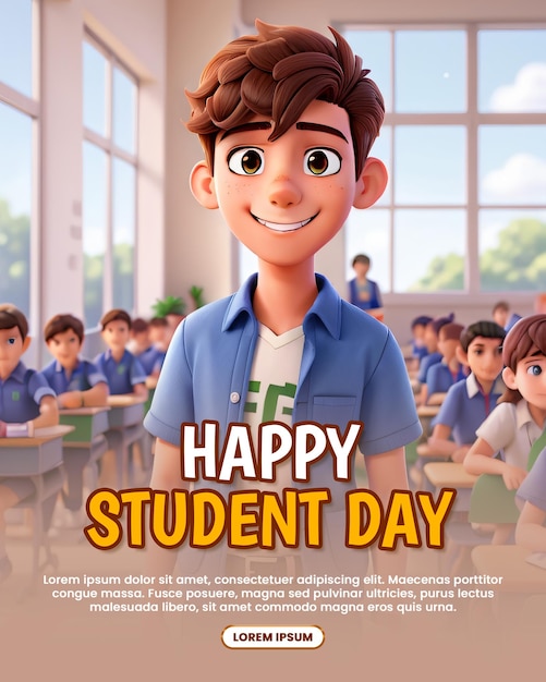 PSD psd happy student day media social post template