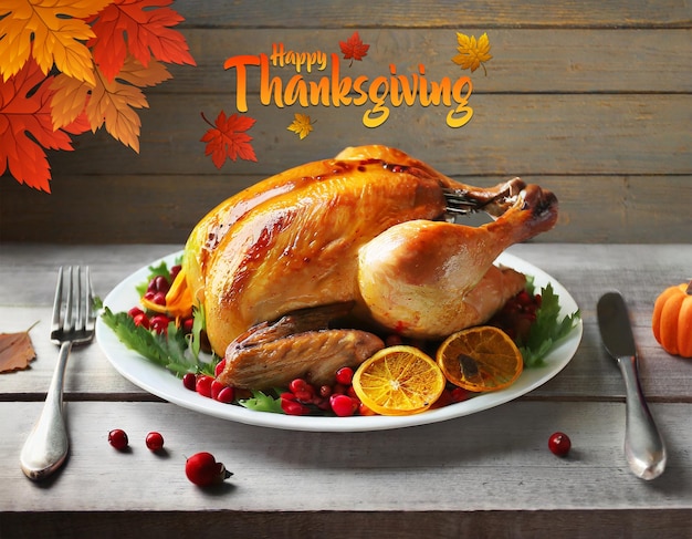 PSD psd happy thanksgiving day banner template