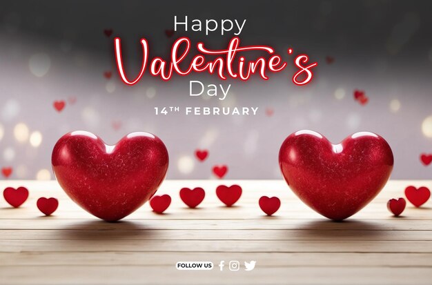 PSD psd happy valentines day banner template