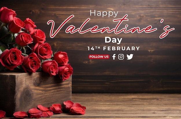 PSD modello di banner per il giorno di san valentino