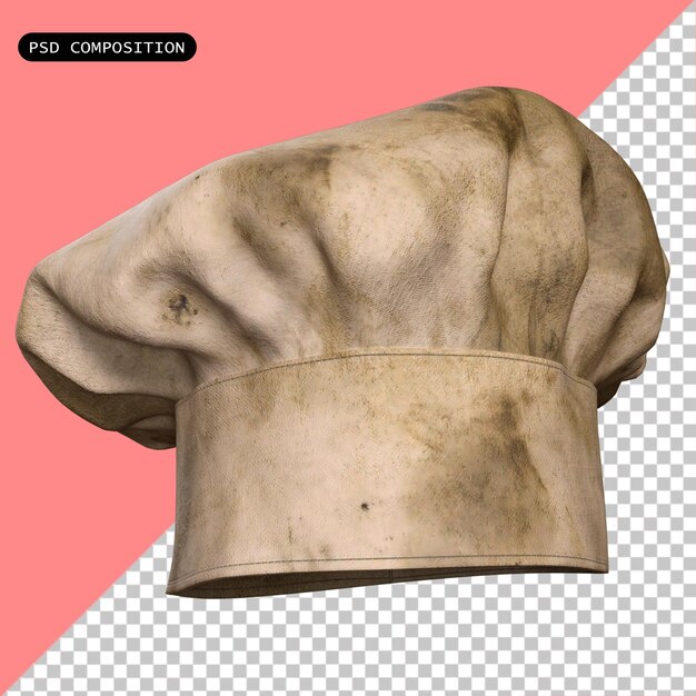 PSD psd hat chef izolowany 3d render ilustracja