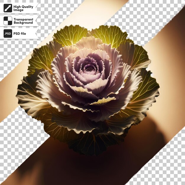 PSD psd head of cabbage on transparent background