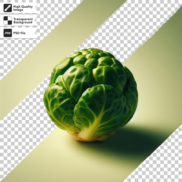 Psd head of cabbage on transparent background