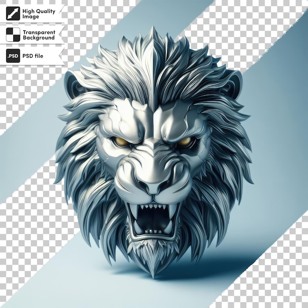 PSD psd head of lion on transparent background