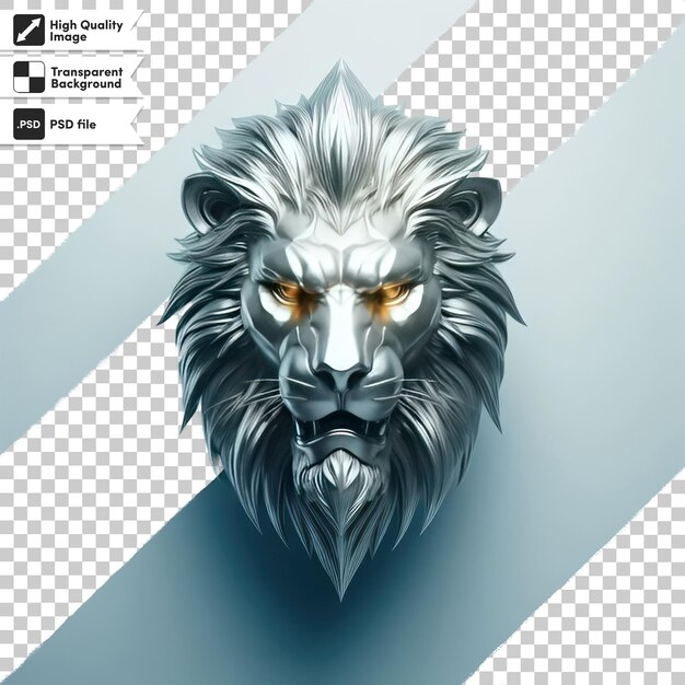 PSD psd head of lion on transparent background