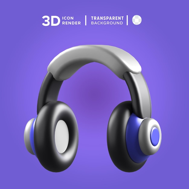 PSD psd headphone 3d illustration