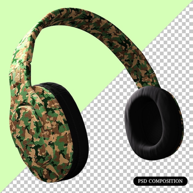 Psd headset color simple isolated 3d rendered