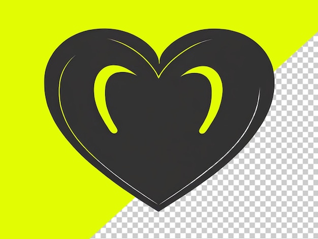 Psd of a heart icon on transparent background