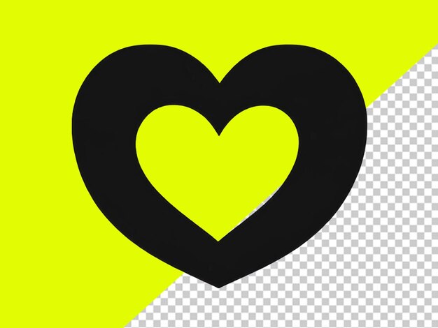 PSD psd of a heart icon on transparent background