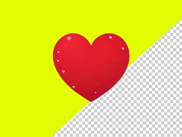 Psd of a heart icon on transparent background