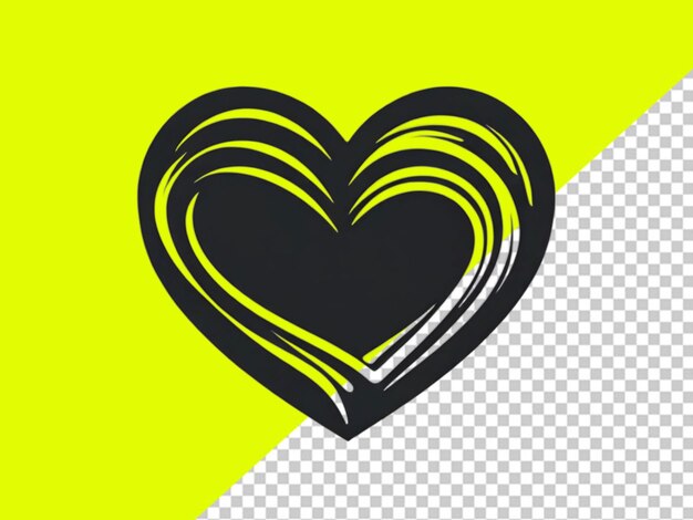 PSD psd of a heart icon on transparent background