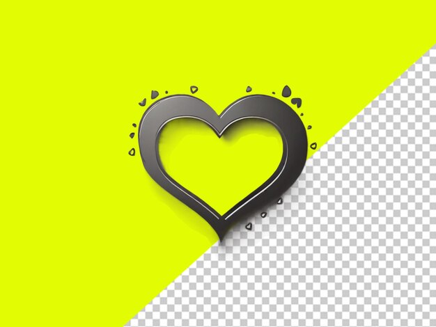 Psd of a heart icon on transparent background