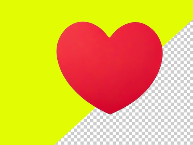 Psd of a heart icon on transparent background